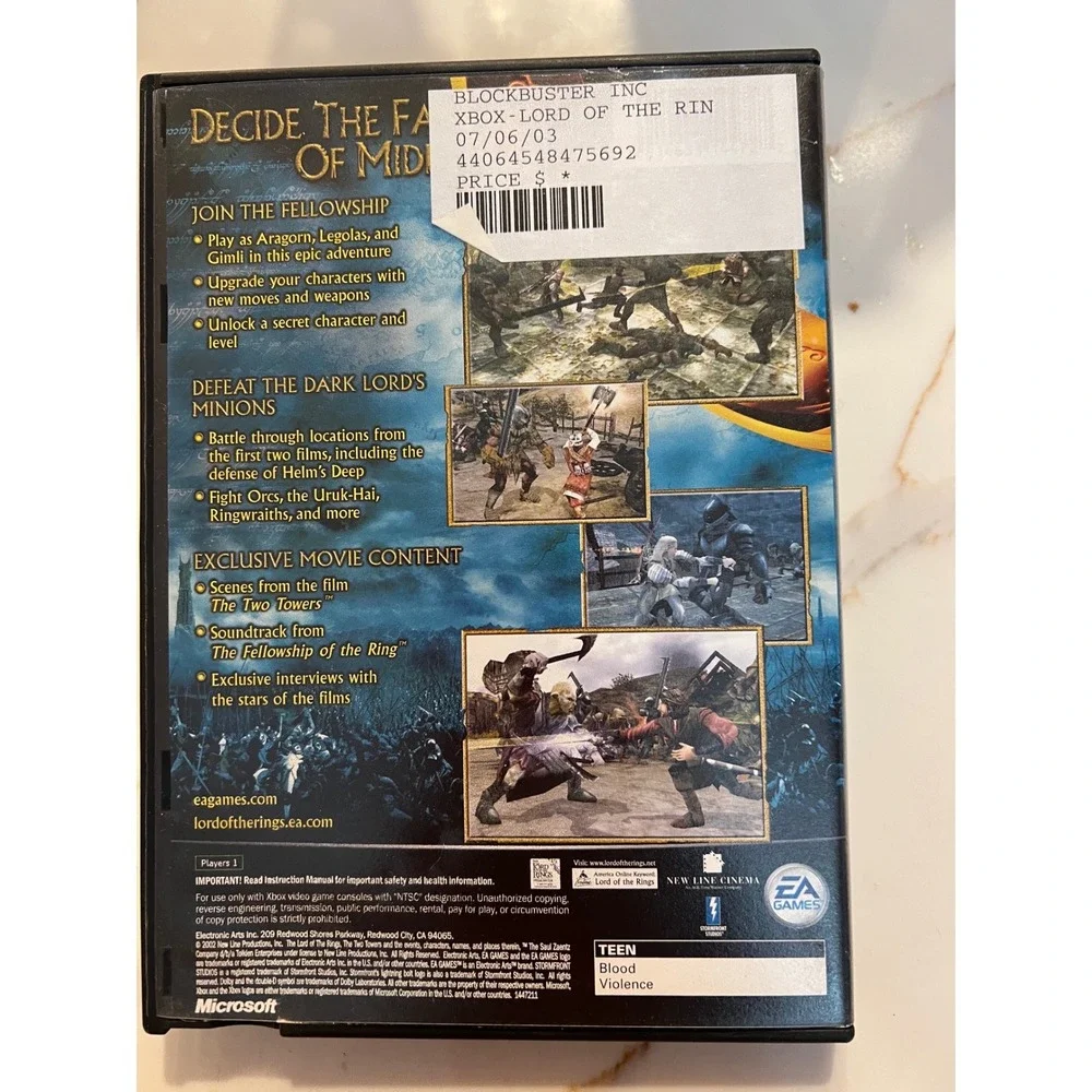 Ea Games lord rings